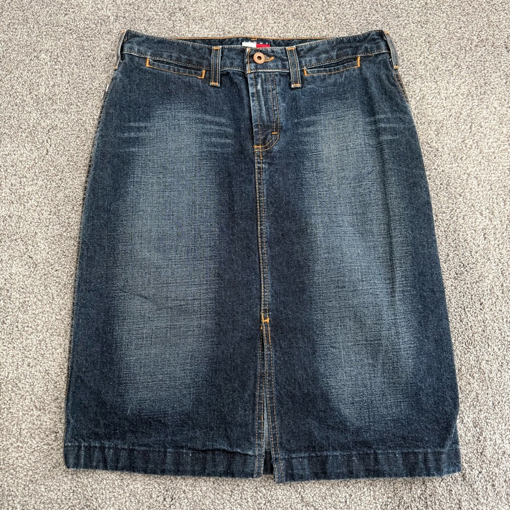 Tommy Hilfiger Dark Blue Denim Pencil Skirt